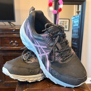 ASICS Women's Charcoal and Lavender Athletic Shoes